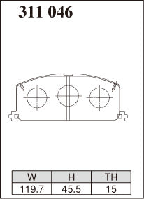 DIXCEL Front Brake Pads for Toyota Corolla (E80/E90/E100/E110) / Camry (V10/V20) / MR2 (AW11)