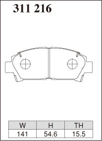 DIXCEL Front Brake Pads for Toyota Caldina (ST215W) / MR2 (SW20) - iilumolab