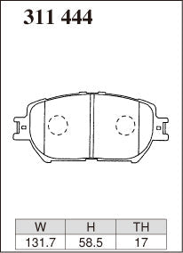 DIXCEL Front Brake Pads for Toyota Camry (ACV30R) / Crown Athlete (GRS200R) / Crown Majesta (UZS186R/UZS187R) / Mark X (GRX121R)