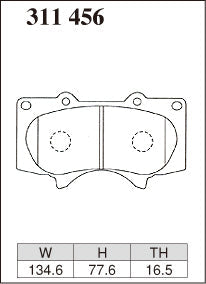 DIXCEL Front Brake Pads for Toyota Hilux / Landcruiser Prado (120/150 Series) / Fortuner / FJ Cruiser / Mitsubishi Pajero (NS/NT/NW/NX)