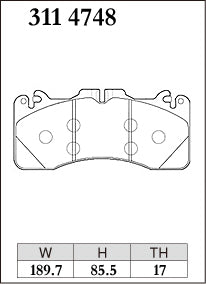 DIXCEL Front Brake Pads for Lexus GS F (URL10R) / RC F (USC10R) / LS460 (USF40R) / LS600h (UVF45R)