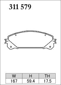 DIXCEL Front Brake Pads for Lexus RX (AL10/AL20/AL30) / NX (AZ10/AZ20) / Toyota Alphard (AH20/AH30/AH40)