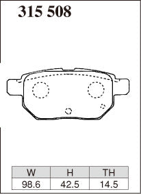 DIXCEL Rear Brake Pads for Toyota Corolla (ZRE212/MZEA17) / Prius (ZVW51/ZVW55) / Yaris (NCP131) / Auris (ZRE152H)