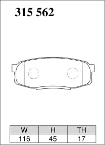 DIXCEL Rear Brake Pads for Toyota LandCruiser 200 Series (VDJ200R/URJ202R) / Tundra (USK56L) / Lexus LX570 (URJ201R)
