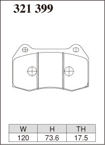 DIXCEL Front Brake Pads for Nissan Skyline GT-R (R32 / R33 / R34) - iilumolab