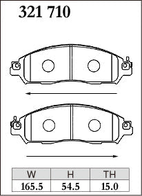 DIXCEL Front Brake Pads for Nissan LEAF (ZE1) / Serena (C27)