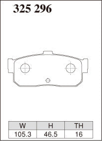 DIXCEL Rear Brake Pads for Nissan Pulsar (N15) / Maxima (A32/A33) / Cefiro (A32) / Bluebird (U13)