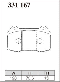 DIXCEL Front Brake Pads for Nissan 350Z (Z33) / Honda Integra Type R (DC5) – Brembo Caliper