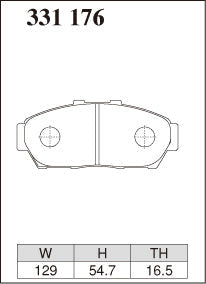 DIXCEL Front Brake Pads for Honda Integra (DC2) GSi / VTi-R - Non-Type R