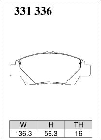 DIXCEL Front Brake Pads for Honda Super-ONE (JG6) / Jazz (GE/GK) / City (GM) / CR-Z (ZF) / Civic (FD) - iilumolab