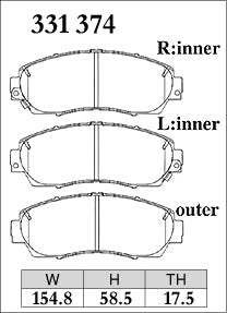 Dixcel Front Brake Pads for Honda CR-V (RM1/RM4/RW1/RW2)