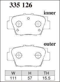 DIXCEL Rear Brake Pads for Honda NSX (NA1/NA2)