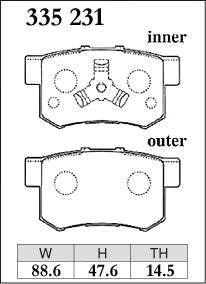Dixcel Rear Brake Pads for Honda CR-V (RD6/RD7/RE3/RE4/RM1/RM4) - iilumolab