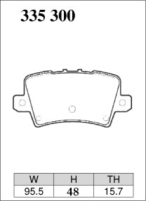 DIXCEL Rear Brake Pads for Honda Civic Type R (FN2)