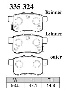 Dixcel Rear Brake Pads for Honda Accord (CL/CM/CU/CW/CP/CR/CV) / Inspire (CP) - iilumolab
