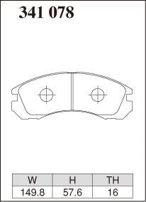 Dixcel Front Brake Pads for Mitsubishi Lancer Evo I/II/III (CD9A/CE9A) / Evo IV (CN9A) / Evo V/VI RS (CP9A) / Evo VII/VIII/IX RS (CT9A) / Evo X RS (CZ4A) - NON-BREMBO