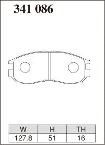 Dixcel Front Brake Pads for Mitsubishi Lancer (CB/CC/CE) / RVR / Proton Satria GTi / Wira / Persona / M21