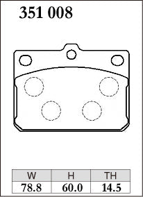 DIXCEL Front Brake Pads for Mazda RX-3 (S102/S124)