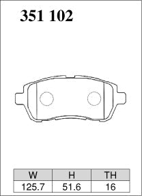 DIXCEL Front Brake Pads for Ford Fiesta (WS/WT/WZ) / Mazda2 (DE) / Suzuki Swift (FZ/AZ)