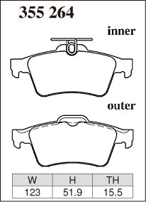 DIXCEL Rear Brake Pads for Ford Focus RS / Focus ST (LW/LZ) / Mazda 3 MPS (BK/BL) - iilumolab