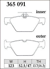 Dixcel Rear Brake Pads for Subaru WRX (VA/VN) / Forester (SK) / Outback (BS/BT) / Levorg (VM) / Impreza (GK/GT/GU) / XV / Crosstrek (GT/GU)