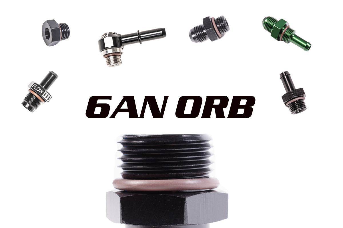 Radium 6AN ORB to .375" SAE Male Fitting