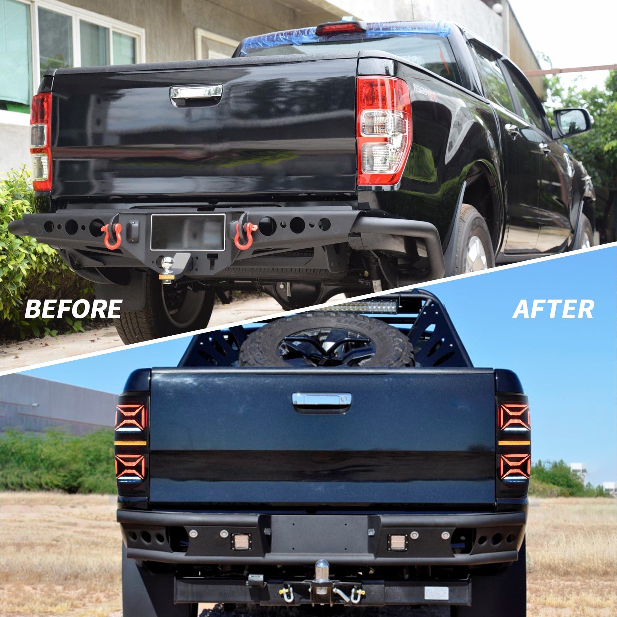 2011-2022 FORD RANGER PX2 PX3 SEQUENTIAL X LED TAIL LIGHTS - iilumo