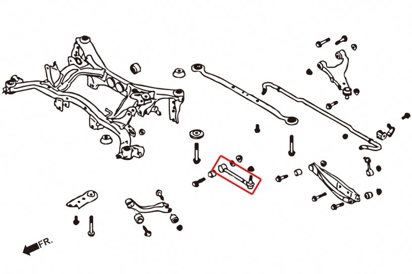 HARDRACE REAR TOE CONTROL ARM SUBARU, TOYOTA, 86, BRZ, FR-S, IMPREZA, LEGACY, OUTBACK, XV, BS 14-, ZC 6, ZN6,