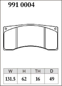 DIXCEL Brake Pads for Alcon CAR49 / TA4+, CRB343 / 332, CAR23 (16mm)