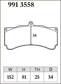 DIXCEL Brake Pads for Alcon CAR89 / CR6420, AP Racing CP9668 (25mm / D54) - iilumolab