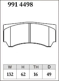 DIXCEL Brake Pads for Alcon CAR98 MONO4 (16mm)