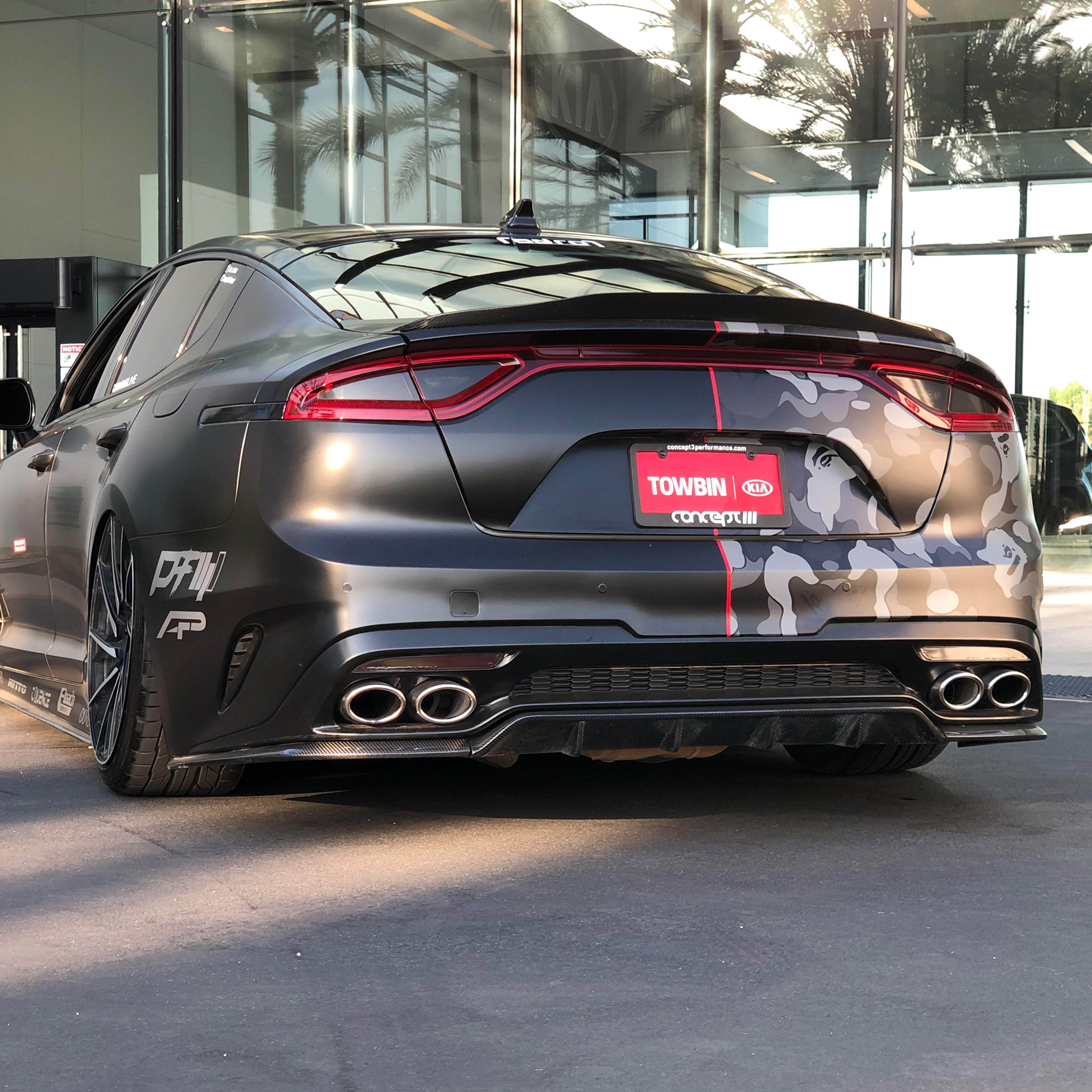 Kia Stinger Carbon Fiber Trunk Spoiler V2 2018-2023