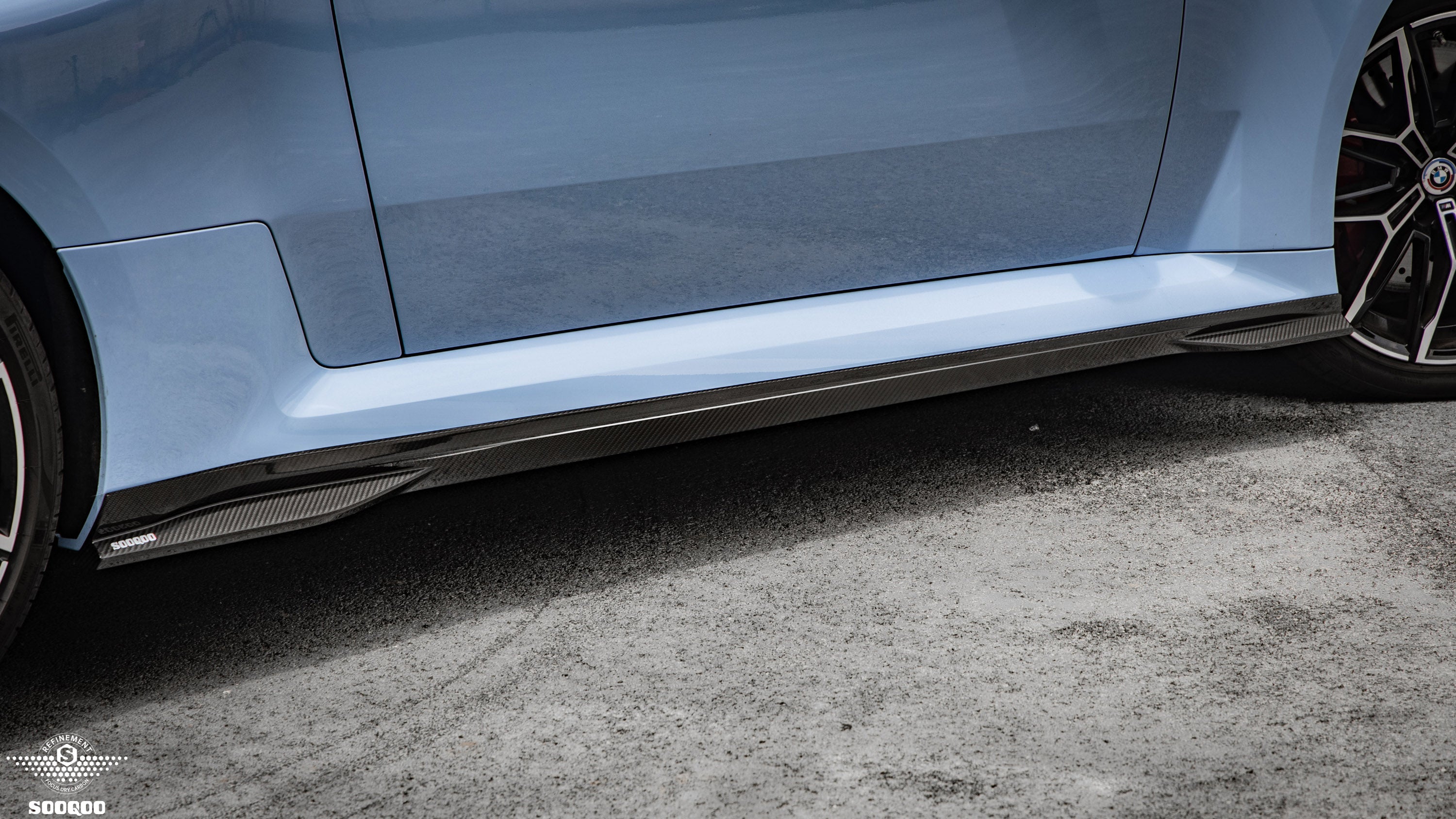 Sooqoo Pre Pregged Dry Carbon Fiber Side Skirts for BMW M2 G87 2023+