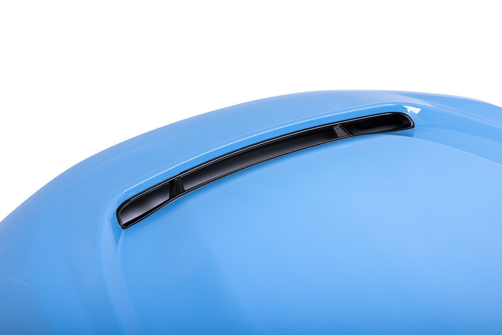 Alpha-N G87 M2 Carbon vented hood with front vent insert on a white background, showcasing lightweight exterior car modification.