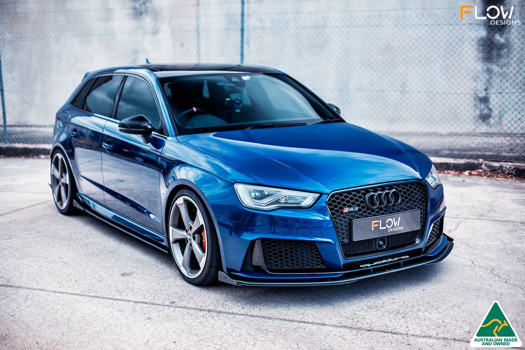 Flow Designs RS3 8V Sportback (Pre-Facelift) Side Skirt Splitter Winglets (Pair) - iilumolab