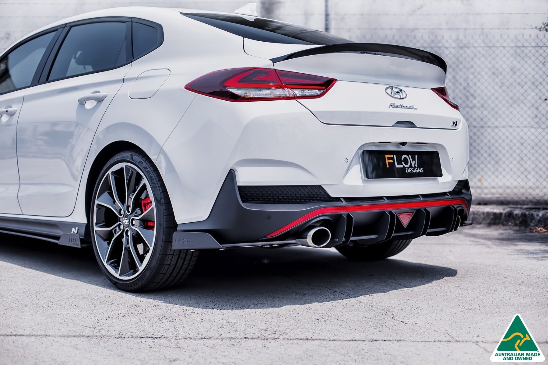 Flow Designs DISCONTINUED SANDED MATTE FINISH - i30N Fastback PD Rear Spats (Pair) - iilumolab