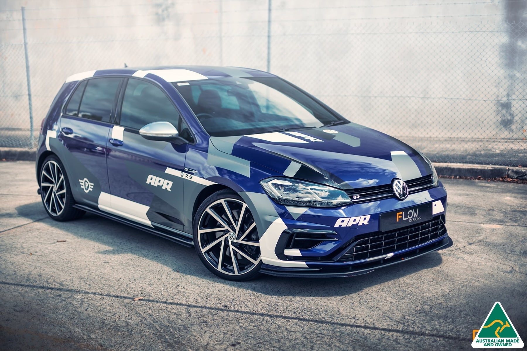 Flow Designs RETURNED STOCK - MK7.5 Golf R/7.5 Golf R Wagon Side Skirt Splitters (Pair) - GLOSS BLACK - iilumolab
