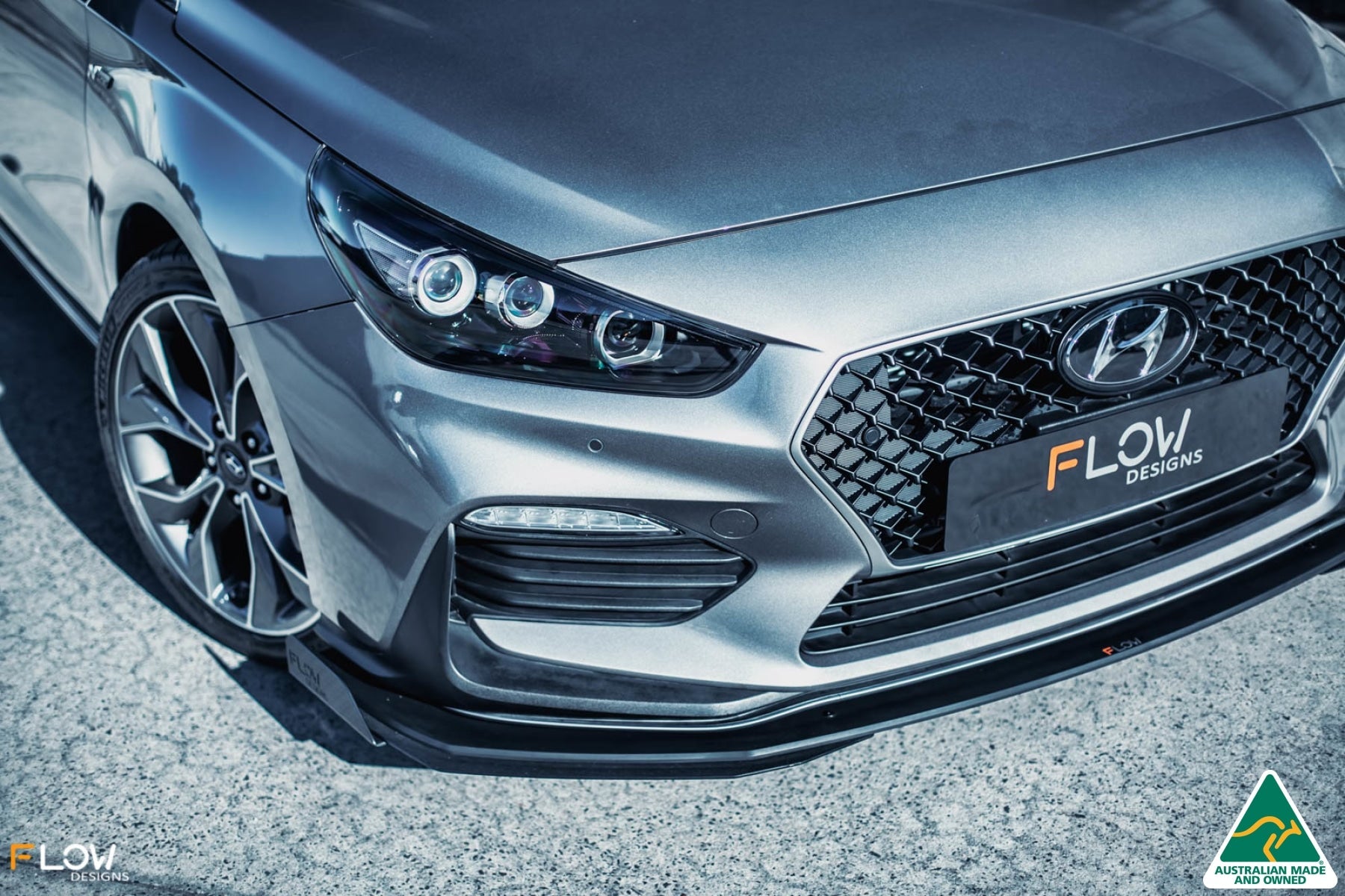 Flow Designs i30 N Line Hatch PD (2018-2023) Front Lip Splitter - iilumolab