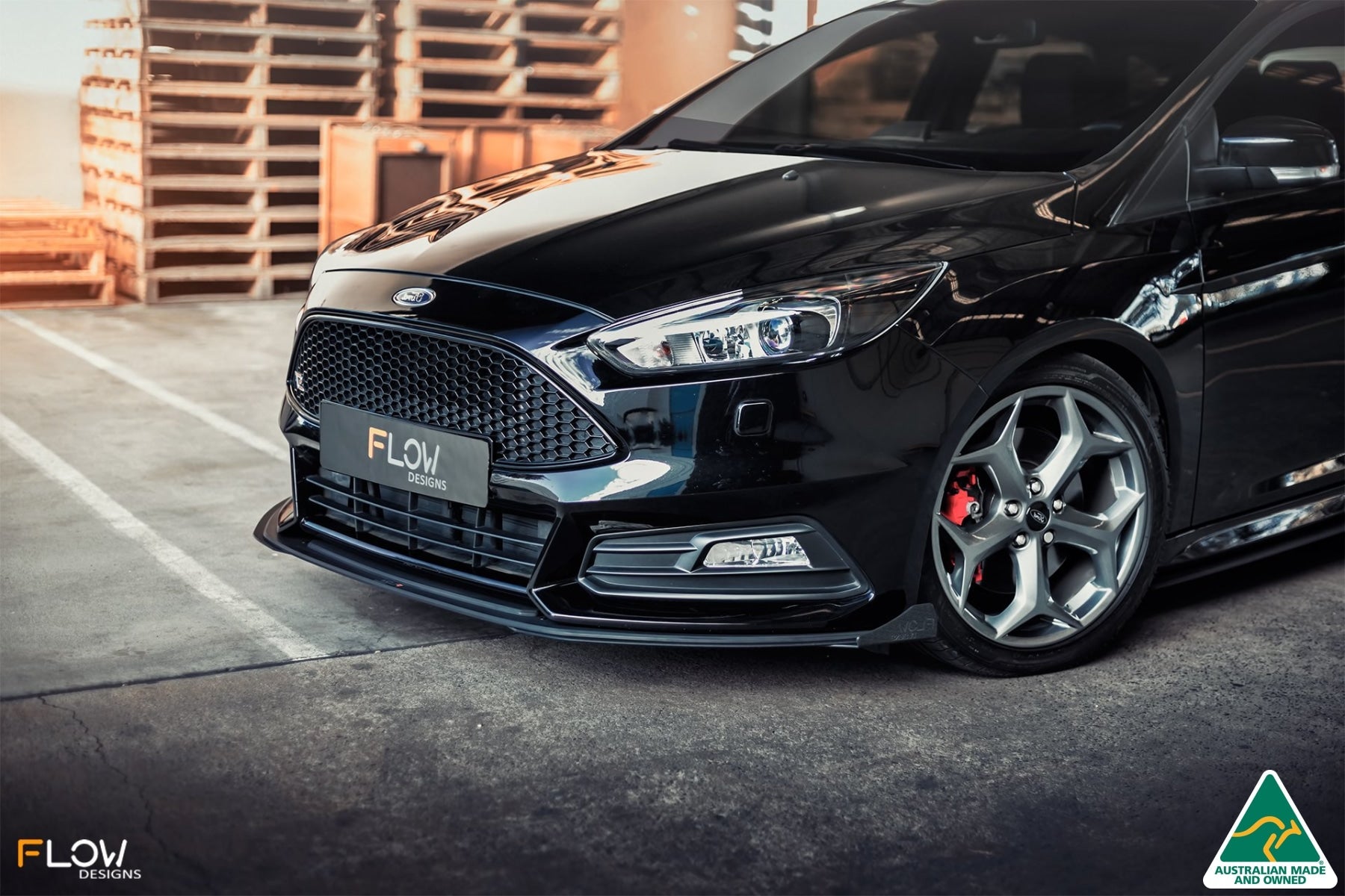 Flow Designs MK3.5 Focus ST (Facelift) Front Lip Splitter (2 Piece) - iilumolab