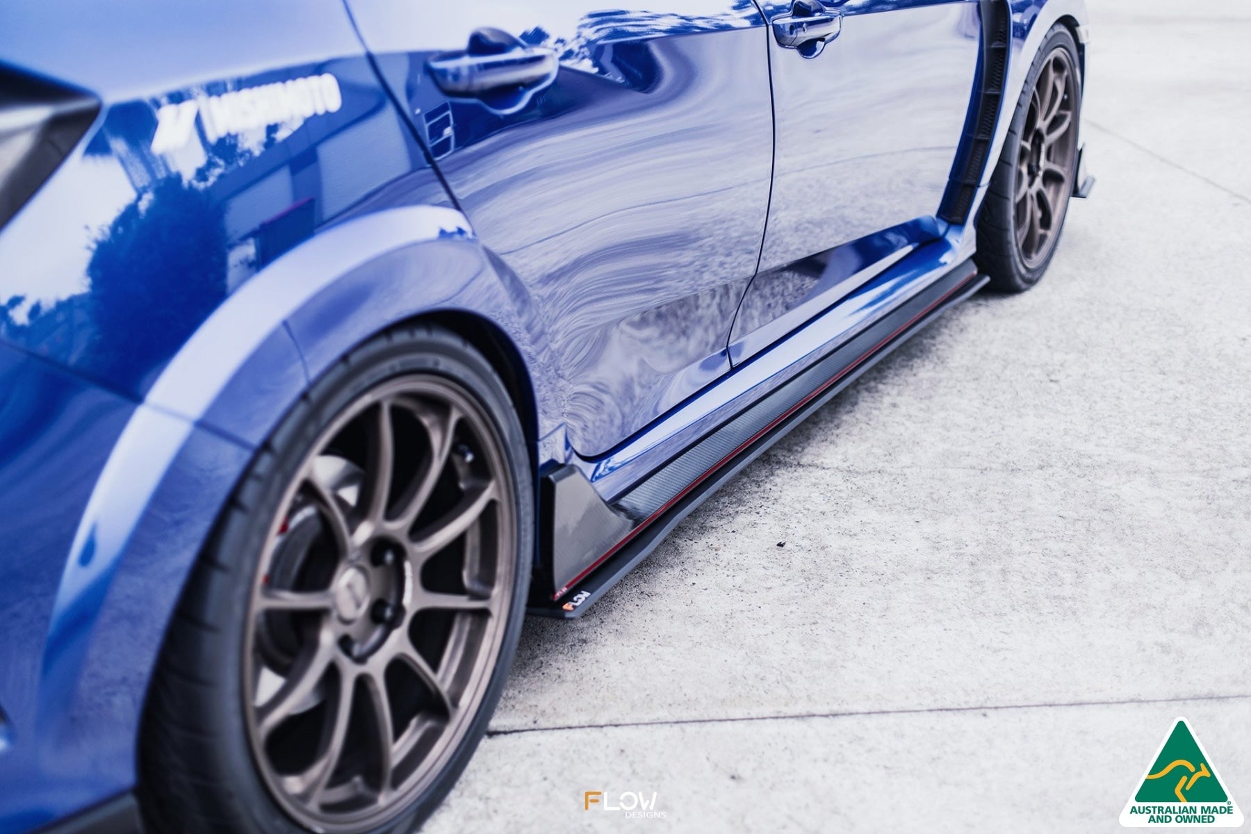 Flow Designs DEMO STOCK - FK8 Civic Type R Side Skirt Splitters (Pair) - iilumolab