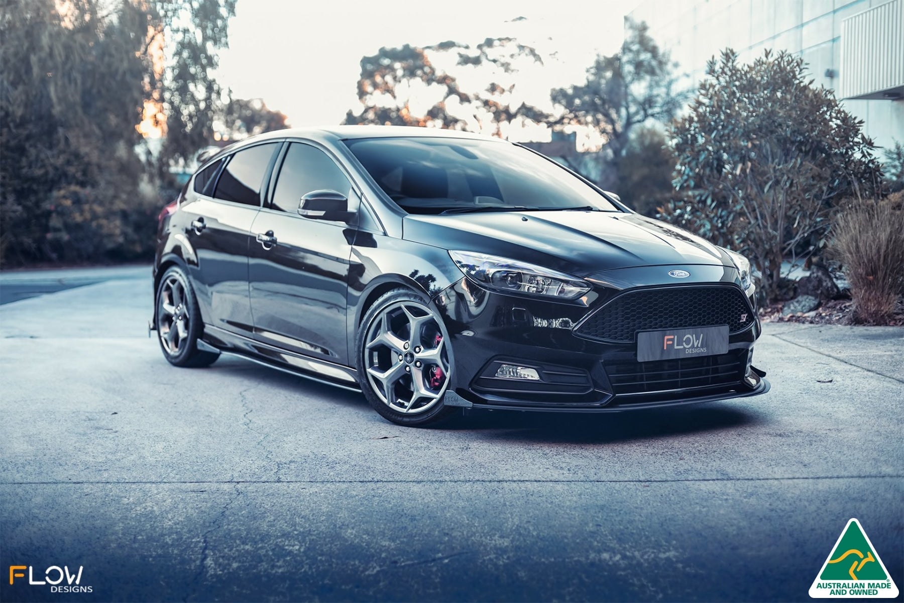 Flow Designs MK3.5 Focus ST (Facelift) Front Lip Splitter Winglets (Pair) - iilumolab