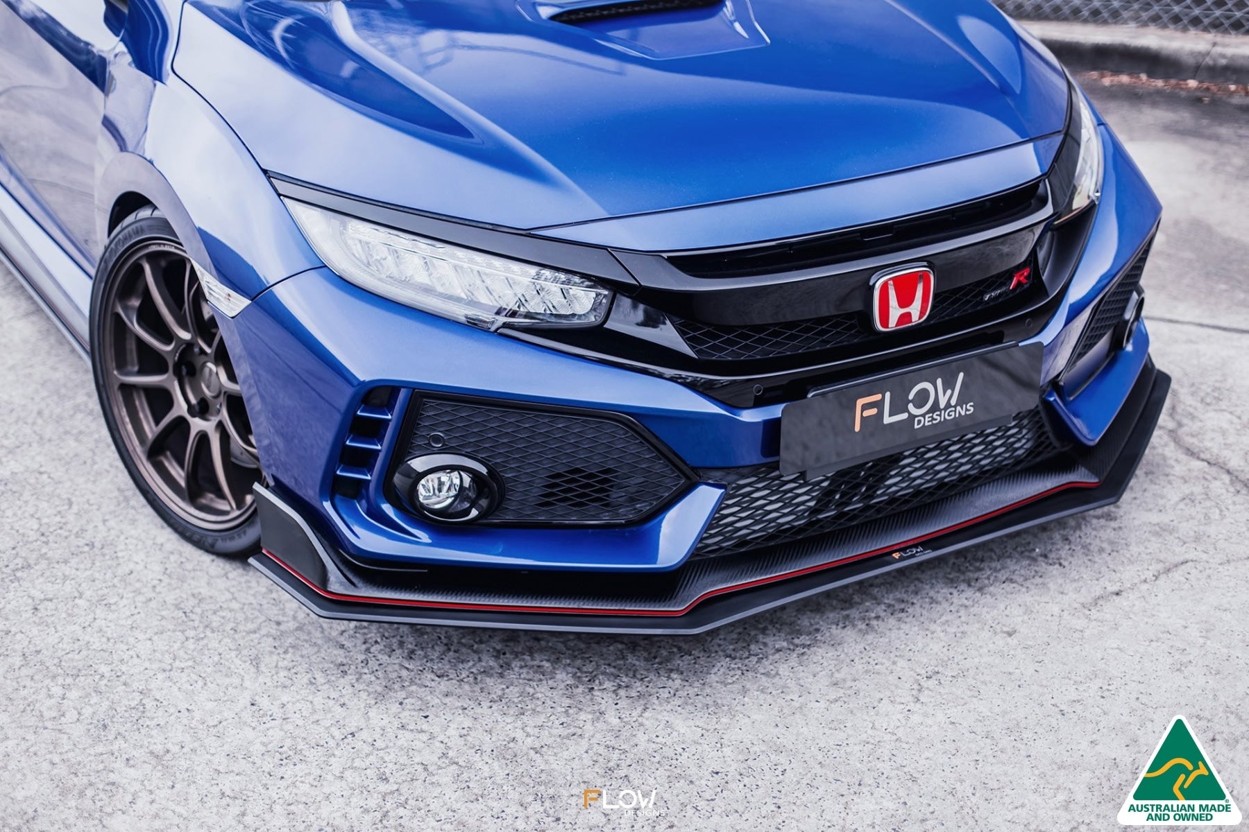 Flow Designs FK8 Civic Type R Front Lip Splitter - iilumolab