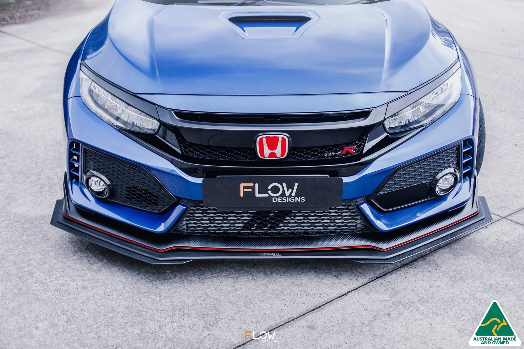 Flow Designs FK8 Civic Type R Front Lip Splitter - iilumolab