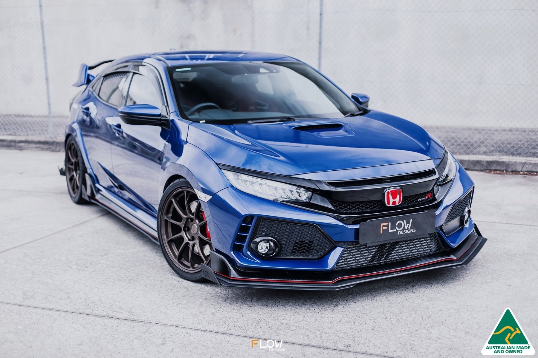 Flow Designs FK8 Civic Type R Front Lip Splitter - iilumolab