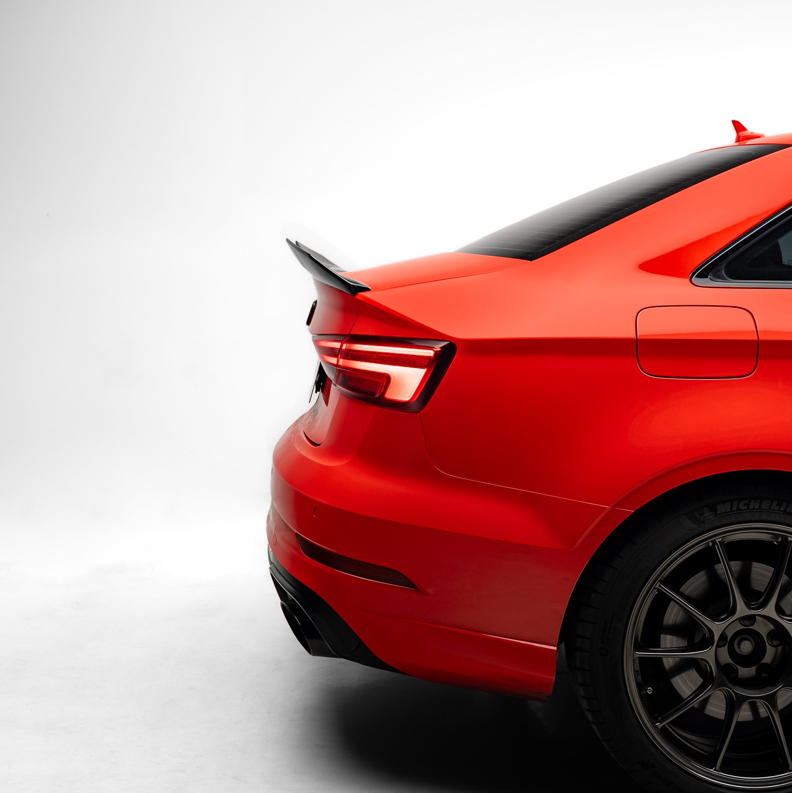 PSM Style Pre Pregged Dry Carbon Fiber Spoiler for Audi A3/S3/RS3 8V Sedan 2013+