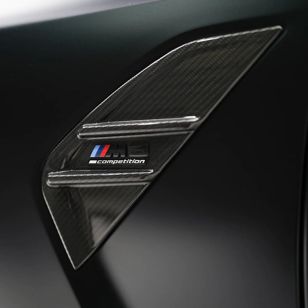 M-Performance Style Fender Vent Cover Pre Pregged Dry Carbon For BMW M3 G80 G81 20+