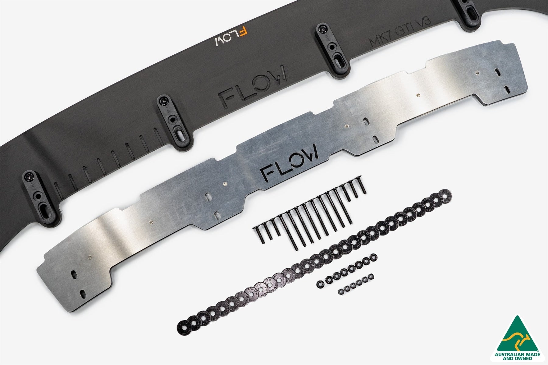 Flow Designs MK7 Golf GTI Front Lip Splitter & Bumper Reinforcement Bracket - iilumolab
