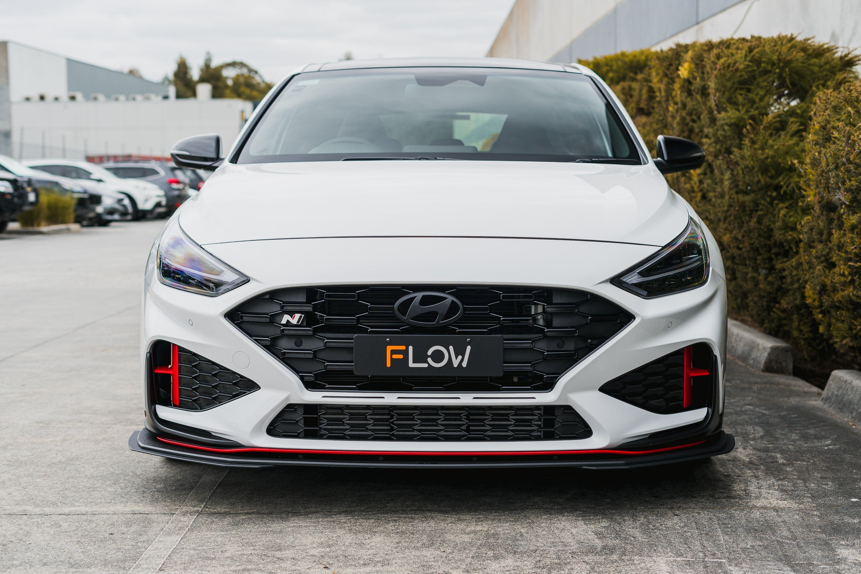 Flow Designs i30N Hatch PDE V6 FL2 2025+ Front Lip Splitter Extensions (Pair) - iilumolab