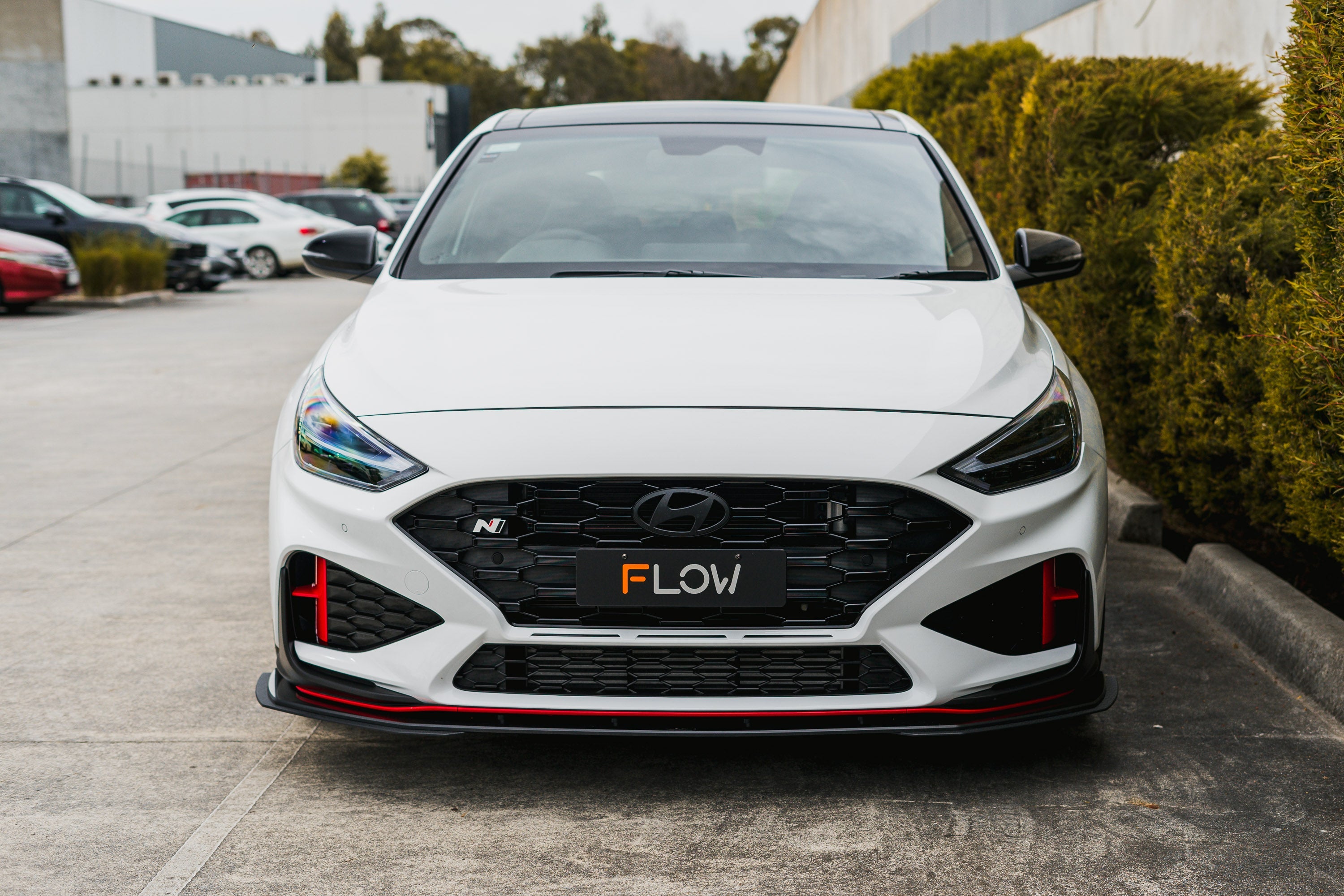 Flow Designs i30N Hatch PDE V6 FL2 2025+ Front Lip Splitter Extensions (Pair) - iilumolab
