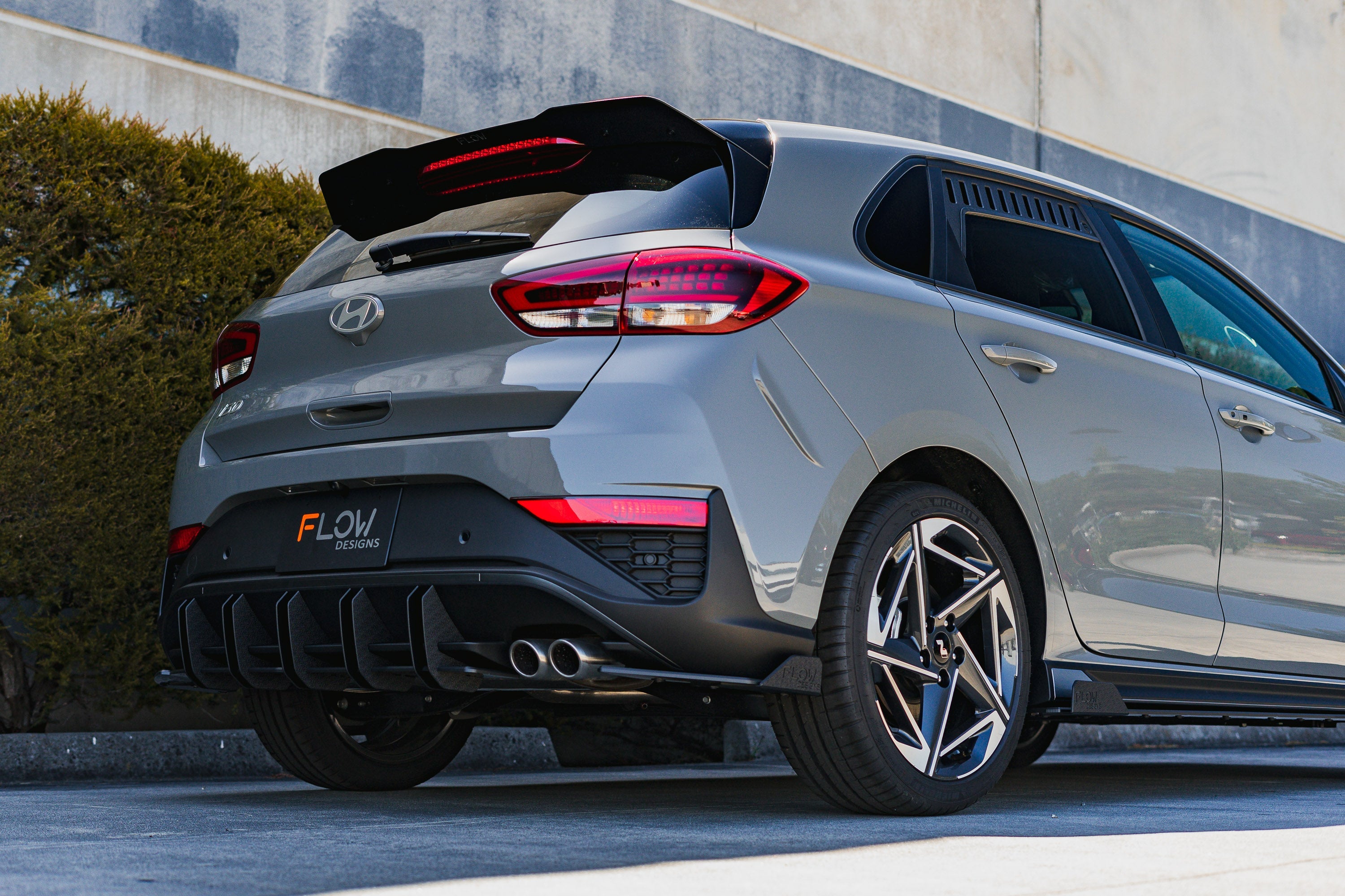 Flow Designs i30N-Line Hatch PDe.V6 FL 2024+ Rear Spoiler Extension - iilumolab